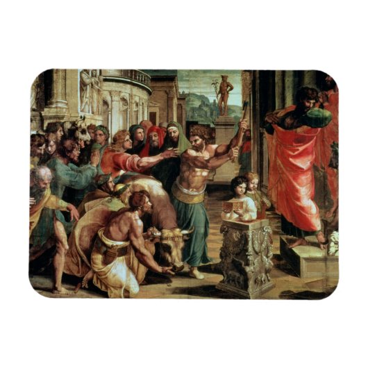 Das Opfer in Lystra (Cartoon für die Sieben C Magnet (Horizontal)