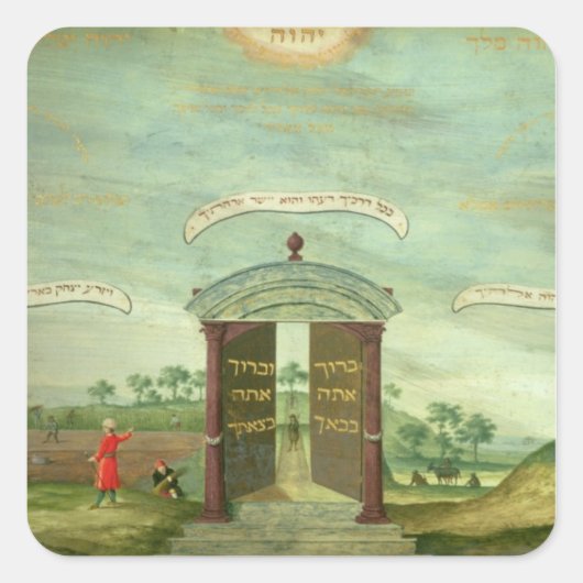 Das Opfer von Isaac Quadratischer Aufkleber (Vorderseite)