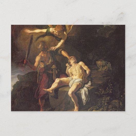 Das Opfer von Isaak, 1616 Postkarte (Vorderseite)