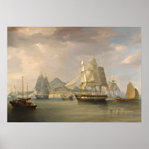 Das Opium-Schiffe von WJ Huggins Poster 20"x28"