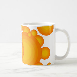 Das Orange 70er-Jahre-Design Kaffeetasse