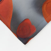Das orange Blumenmuster-Design Fleecedecke (Ecke)