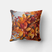 Das orange Blumenmuster-Design Kissen (Rückseite)