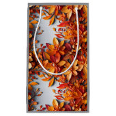 Das orange Blumenmuster-Design Kleine Geschenktüte (Vorderseite)