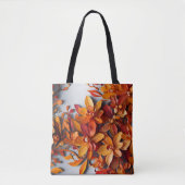 Das orange Blumenmuster-Design Tasche (Vorderseite)