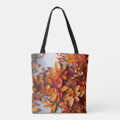 Das orange Blumenmuster-Design Tasche (Rückseite)