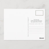 Das orange u. grüne Gerbera-Gänseblümchen danken Postkarte (Rückseite)