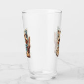 Das orangefarbene Kätzchen voller Schabernack Glas (Rechts)