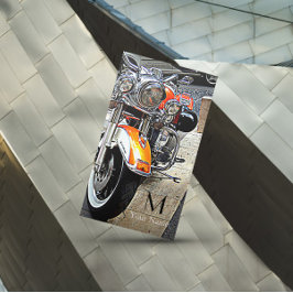 Das orangefarbene Motorrad Visitenkarte