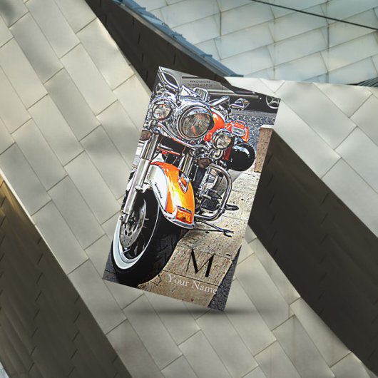 Das orangefarbene Motorrad Visitenkarte