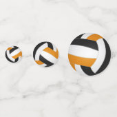 Das orangefarbene Team ist ein kleines Volleyball- Konfetti (Rückseiten)