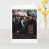Das Orchester an der Oper, Edgar Degas Karte (Gelbe Blume)