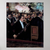 Das Orchester an der Oper, Edgar Degas Poster (Vorne)