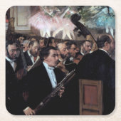 Das Orchester an der Oper, Edgar Degas Rechteckiger Pappuntersetzer (Vorderseite)