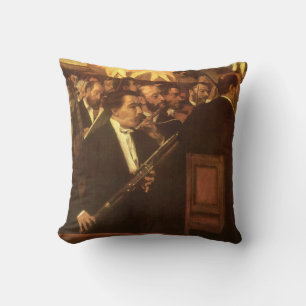 Das Orchester der Oper von Edgar Degas, Vintage Ar Kissen
