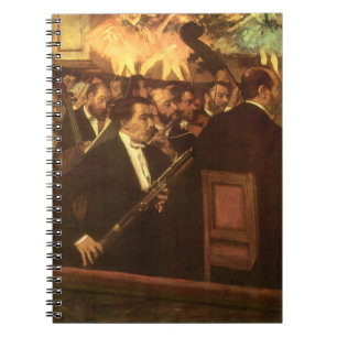 Das Orchester der Oper von Edgar Degas, Vintage Ar Notizblock