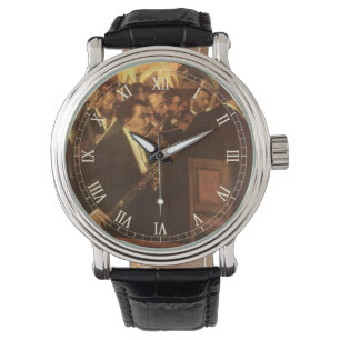 Das Orchester der Oper von Edgar Degas, Vintage Ku Armbanduhr