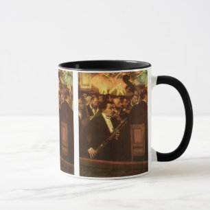 Das Orchester der Oper von Edgar Degas, Vintage Ku Tasse