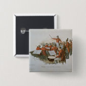 Das Orchester Johann Strauss an einem Button (Vorne & Hinten)