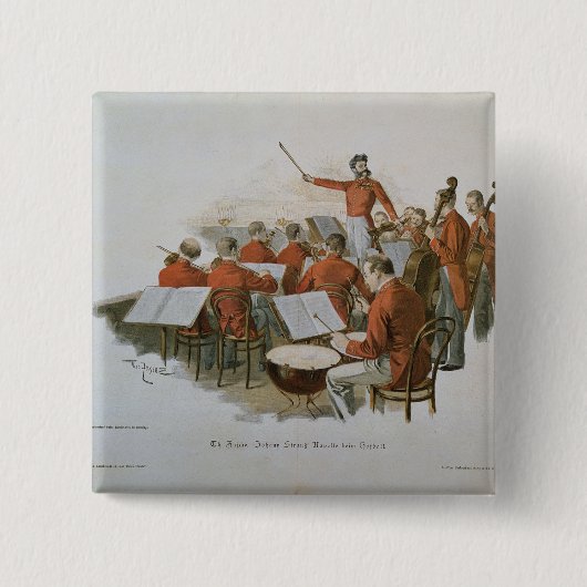 Das Orchester Johann Strauss an einem Button (Vorderseite)