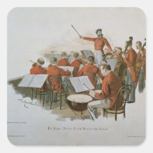 Das Orchester Johann Strauss an einem Quadratischer Aufkleber