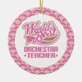 Das Orchester-Lehrer-Geschenk-Verzierung der Welt Keramik Ornament (Vorne)
