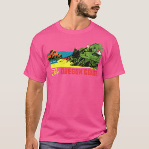 Das Oregon Coast Vintage Reisedekor T-Shirt