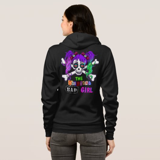 Das Original Bad Girl Punk Rock Girl Power Hoodie (Schwarz voll)