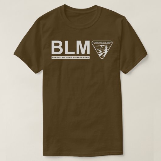 Das Original BLM Bureau of Land Management White T-Shirt (Design vorne)