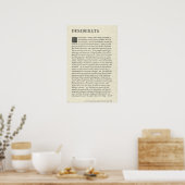 Das Original Desiderata-Poster von Max Ehrmann Poster (Küche)