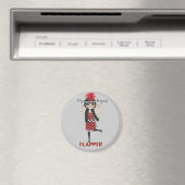 Das Original Flapper Roaring '20s Magnet (In Situ (Geschirrspüler))