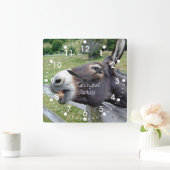 Das Original Jackass Funny Donkey Mule Farm Animal Quadratische Wanduhr (Zuhause)