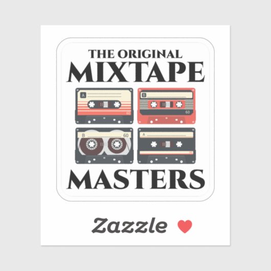Das Original Mixtape Master: '80er Cassette Tape Aufkleber (Blatt)