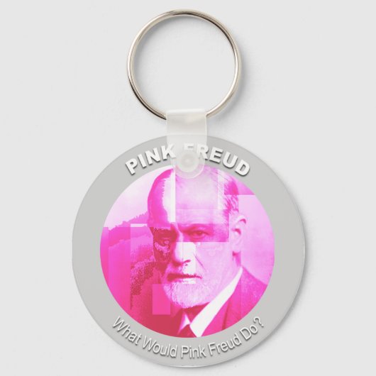 Das Original "Was würde Pink Freud tun?" Schlüssel Schlüsselanhänger (Vorderseite)