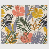 Das originelle Muster mit tropischen Blätter und P Geschenkpapier (Flach)