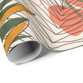 Das originelle Muster mit tropischen Blätter und P Geschenkpapier (Rolleneckpunkt)