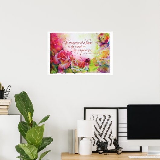 "Das Ornament eines Hauses..." Poster (Heimbüro)