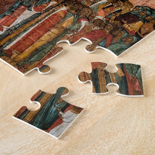 Das orthodoxe byzantinische Icon lädt zum Verweile Puzzle (Seite)