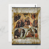 Das orthodoxe Christliche Krippensymbol Postkarte (Vorne/Hinten)