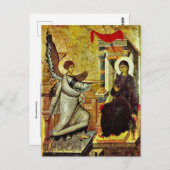 Das orthodoxe Christliche Symbol der Ankündigung Postkarte (Vorne/Hinten)