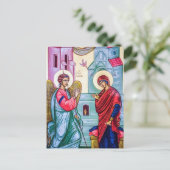 Das orthodoxe Christliche Symbol der Ankündigung Postkarte (Stehend Vorderseite)