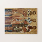 Das orthodoxe Christliche Symbol der drei Heirarch Puzzle (Horizontal)