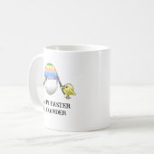Das Osterei wird von den Hühnern bemalt Kaffeetasse (Vorderseite Links)