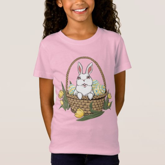 Das Osterhemd des Kid's Bunny Basket Tee Shirt im (Vorderseite)