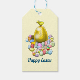 Das Osterküken und das goldene Ostereier Geschenkanhänger