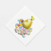 Das Osterküken und das goldene Ostereier Serviette (Ecke)