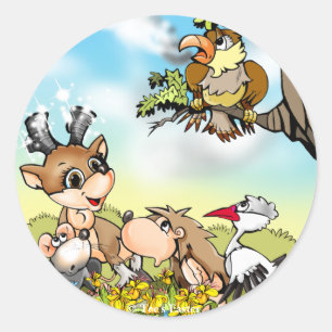 Das Ostern-Aufkleber des T-Shirts Runder Aufkleber