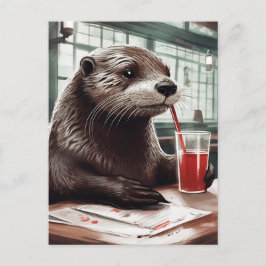 Das Otter Drink im Café Postkarte