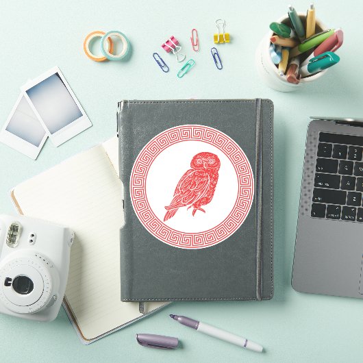 Das Owl des antiken griechischen Designs Athena Aufkleber (iPad Hülle)