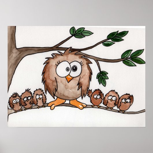 Das Owl Family Poster (Vorne)